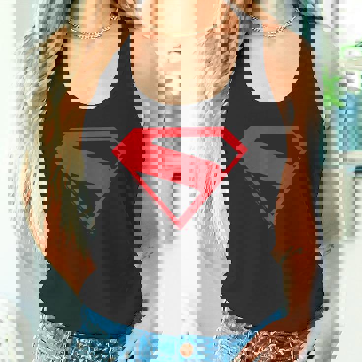 スーパーマン映画デザインのスーパーマンシルエット。 タンクトップ