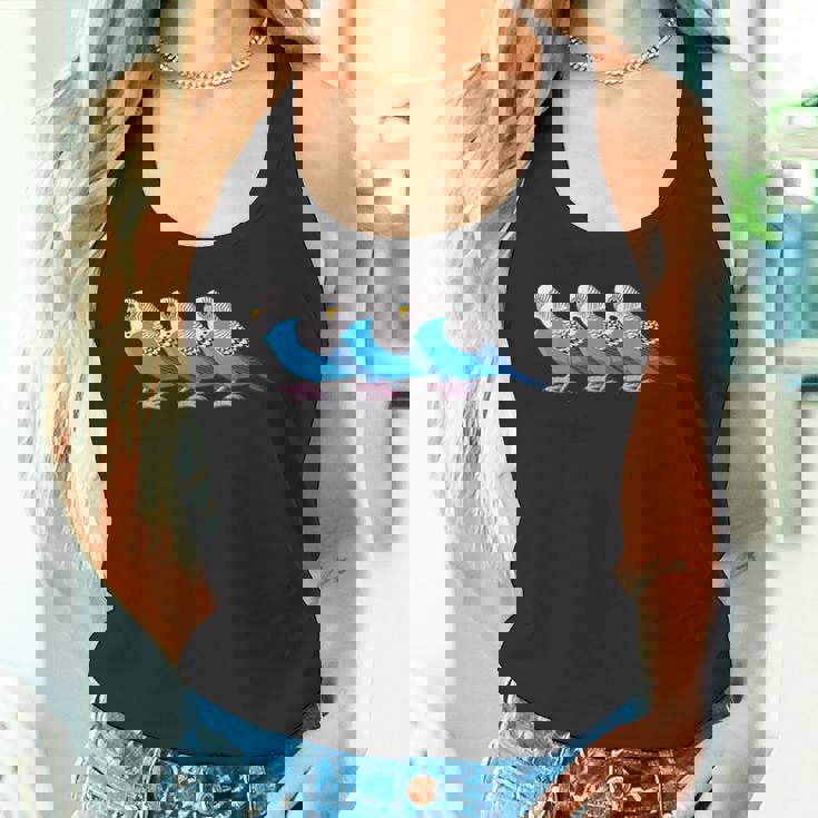 セキセイインコ鳥、セキセイインコ青い鳥 タンクトップ