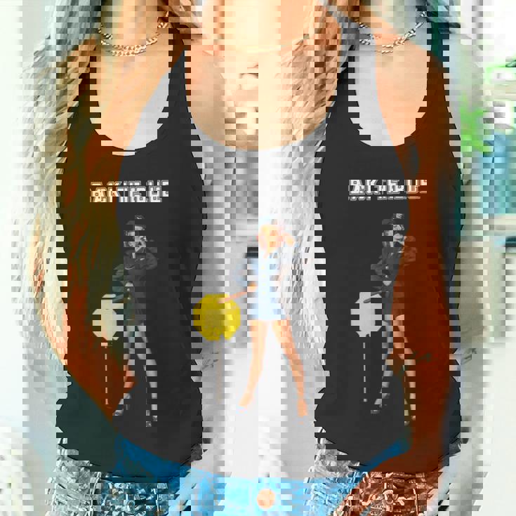 セクシー警察官、バックザブルーピンナップガール タンクトップ