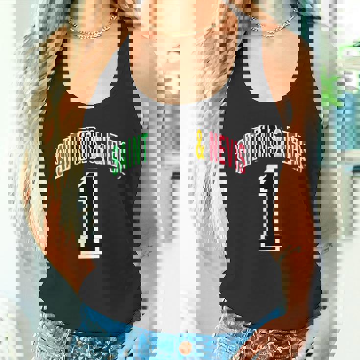 セントクリストファーネイビス 国旗 1 タンクトップ