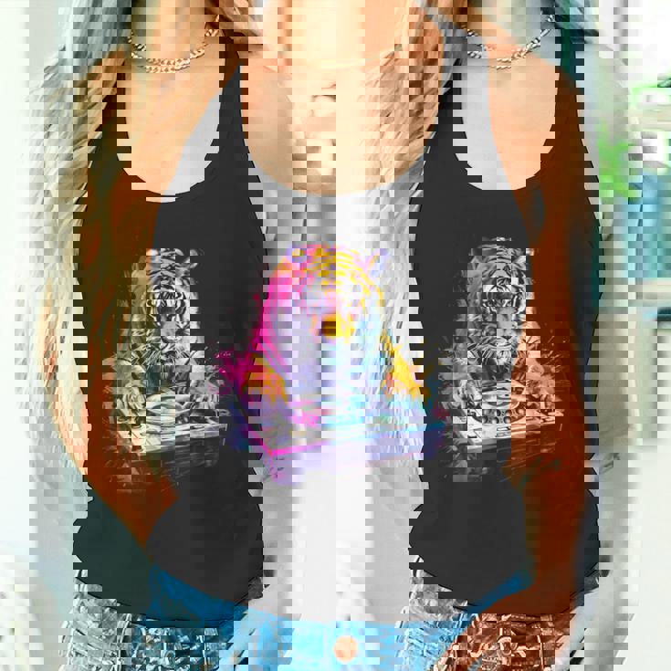 タイガーミュージック Dj ターンテーブル Dj タイガーテクノ ダンスクラブ ハウス タンクトップ