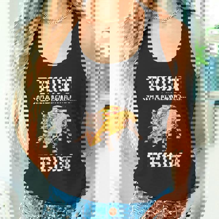 タコキャットは後ろ向きに綴られたタコキャット 愛猫とタコス タンクトップ