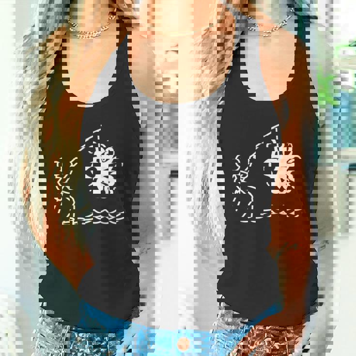 タコ釣りタコクラーケンケンケファロポッド ファニータコ タンクトップ