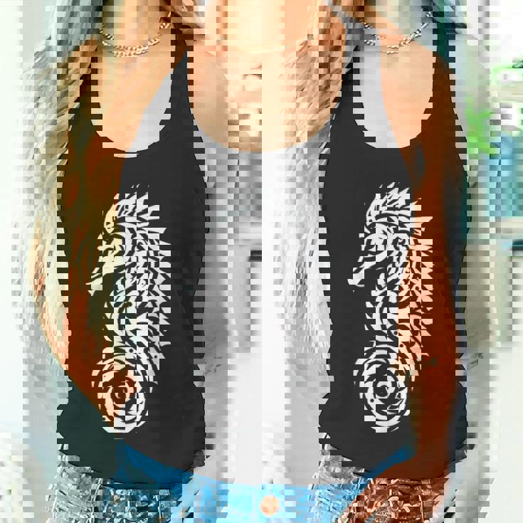 タツノオトシゴ ポリネシア トライバル マオリ柄 ライト タンクトップ