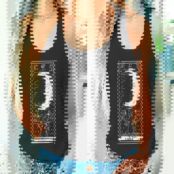 タロットカード 月 占い師 オカルト 魔女 ウィッカン カード タンクトップ