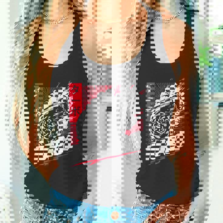 ターボターボチャージャー 日本語レタリング 日本スタイル タンクトップ