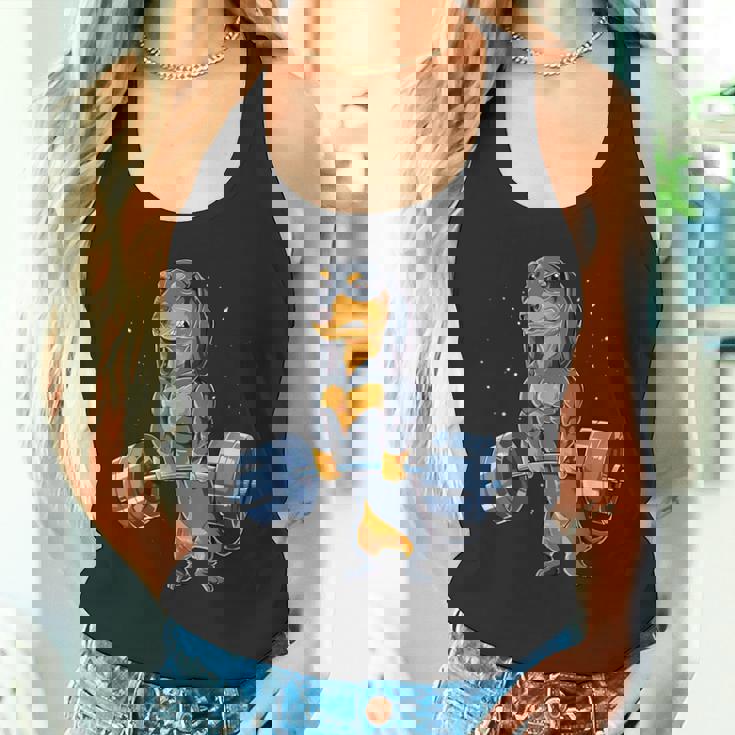 ダックスフント ウェイトリフティング 面白い デッドリフト メンズ フィットネス ジム ギフト タンクトップ