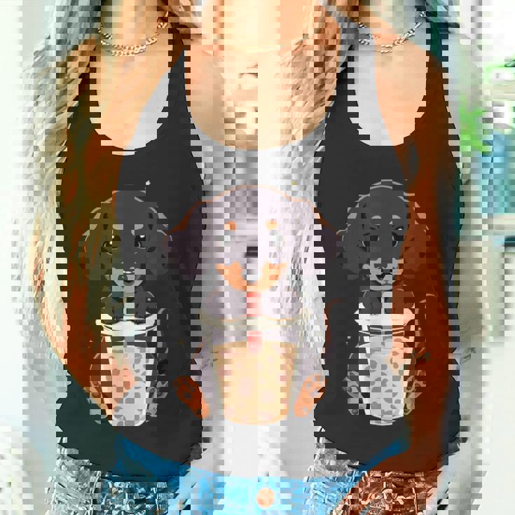 ダックスフンド ボバティー バブルティー アニメ カワイイ 犬 タンクトップ