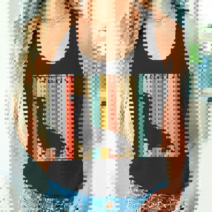 ダックスフンドのギフトレトロなスタイル タンクトップ