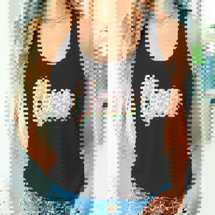 チアレトロチアリーダーチアリーディングチームギフト タンクトップ