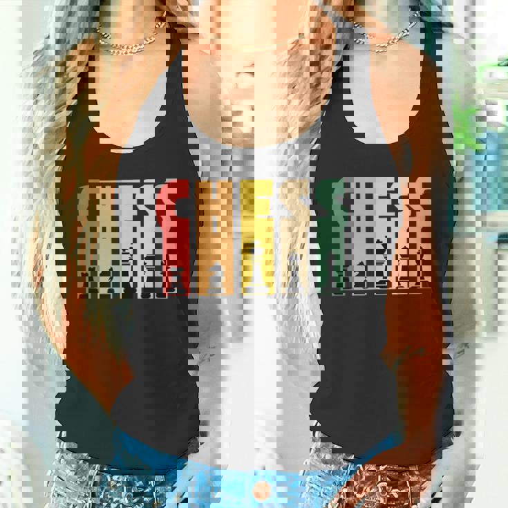 チェス レトロデザイン 戦略思考スポーツギフト タンクトップ