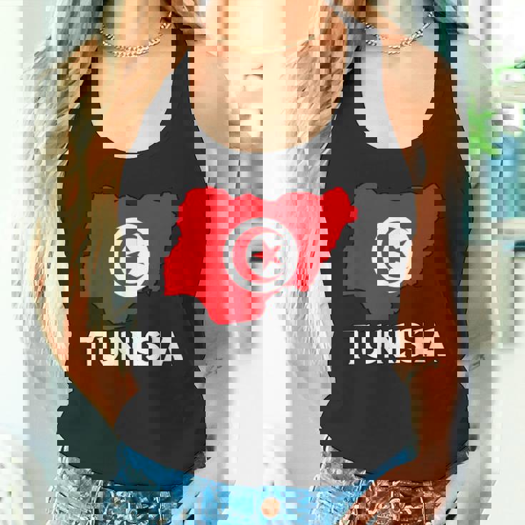 チュニジア国旗 地図 チュニジアのルーツ チュニジア プライド チュニジア タンクトップ