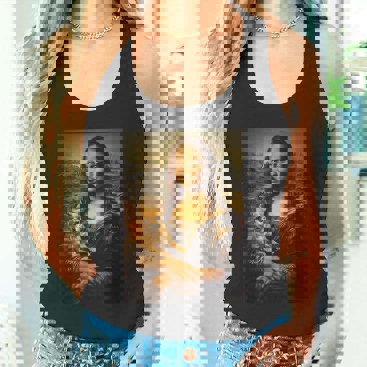 チワワ モナリザ 絵画 アート 犬 ママ お父さん タンクトップ