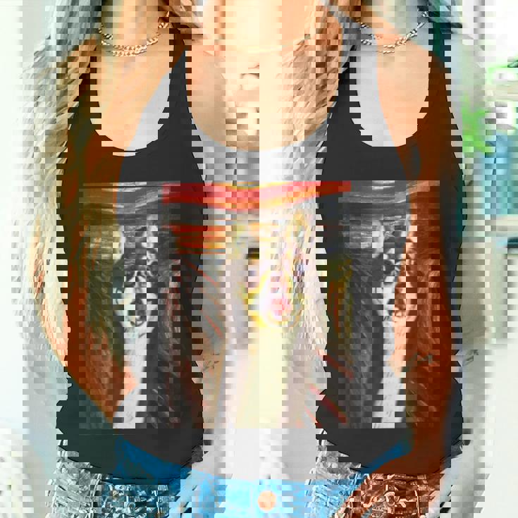 チワワ 面白いtシャツ 犬 ムンクの叫び かわいい メンズ 子供 おもしろ 服 グッズ ネタ わんこ タンクトップ