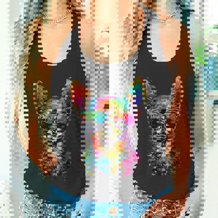 チワワとサングラスの犬 かわいいチワワが大好き タンクトップ