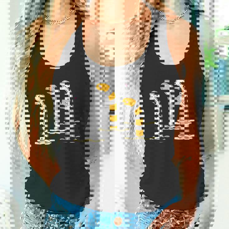 チンアナゴ & ニシキアナゴ【どうぶつフレンズ】水族館の生き物 かわいい 面白 動物 イラスト タンクトップ