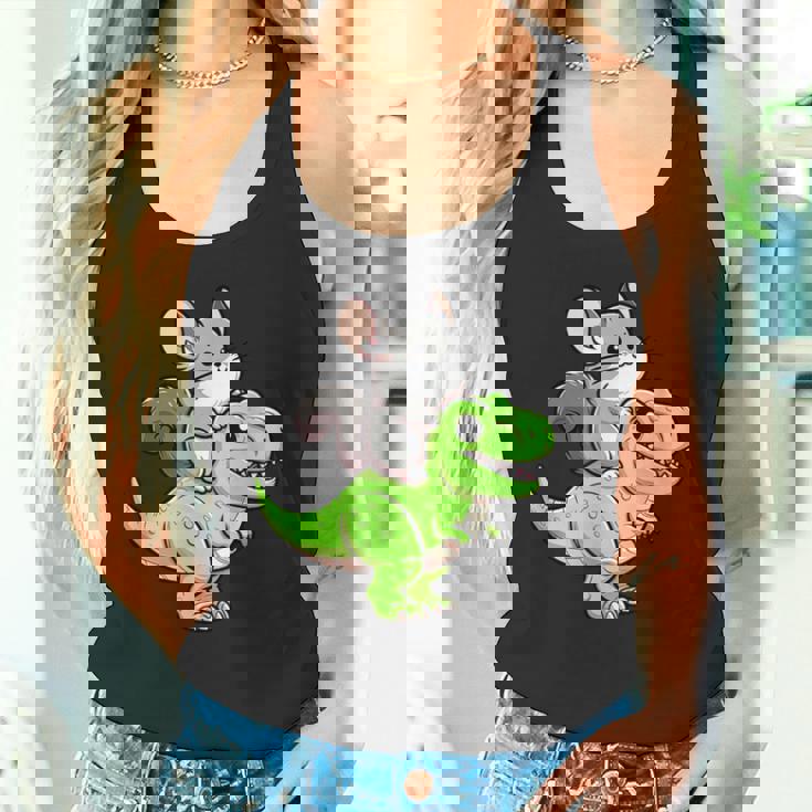 チンチラ T-Rex 恐竜 ペット おもしろい ティラノサウルス タンクトップ