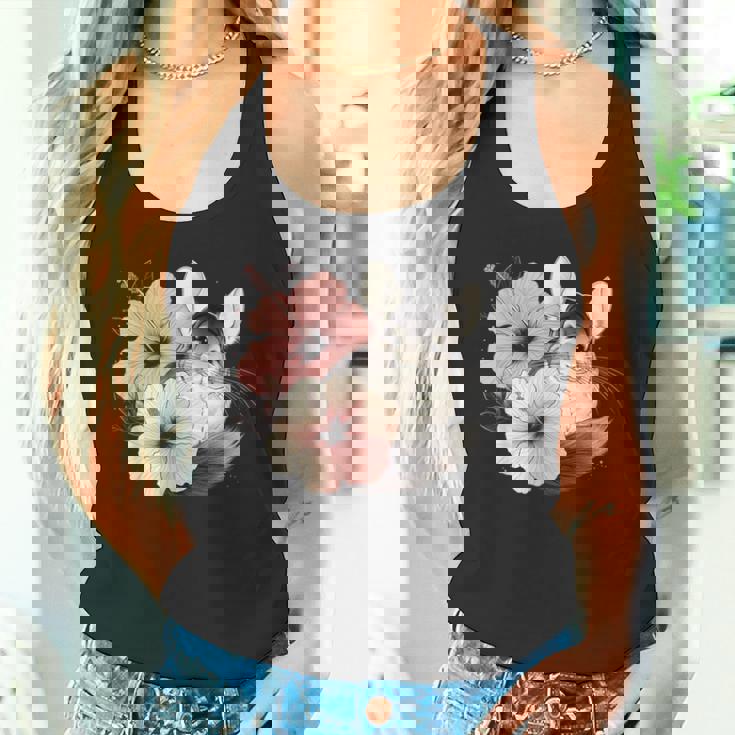 チンチラ ハイビスカス ブルーム ハーモニー フローラル チンチララバーズ タンクトップ