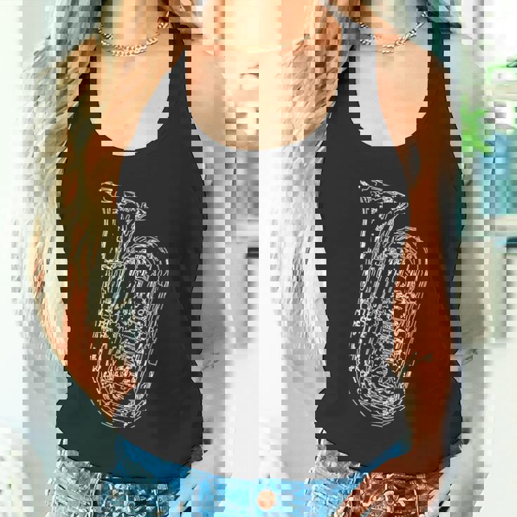 テューバ奏者のためのチューバ楽器スケッチ タンクトップ