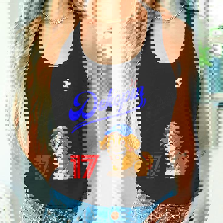 デコピン、デコイ、犬シャツ、No17、大谷、愛犬、コーイケルホンディエ、野球観戦、Dekopindecoy 誕生日 タンクトップ