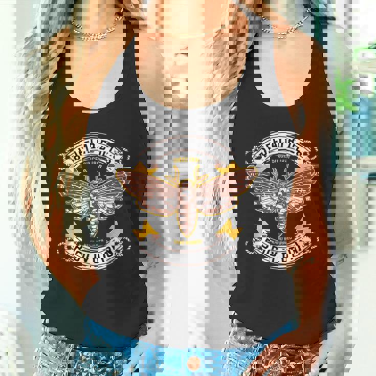 デスヘッド ホークモス 昆虫 ボディローション 面白い ハロウィン タンクトップ