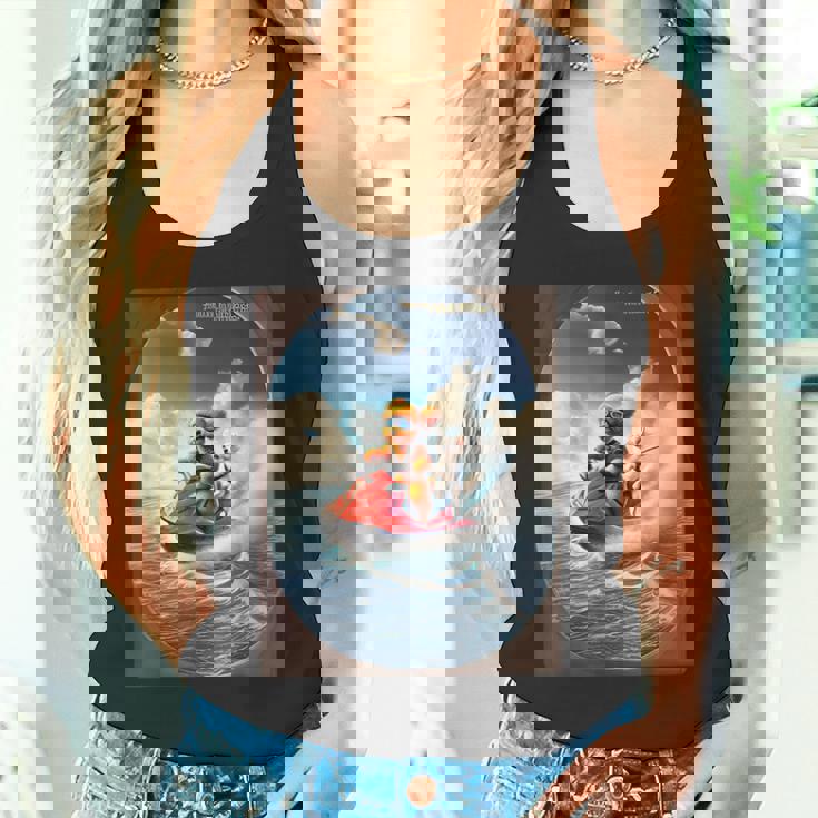 トイプードルとチワワのジェットスキー 夏の楽しいデザイン タンクトップ