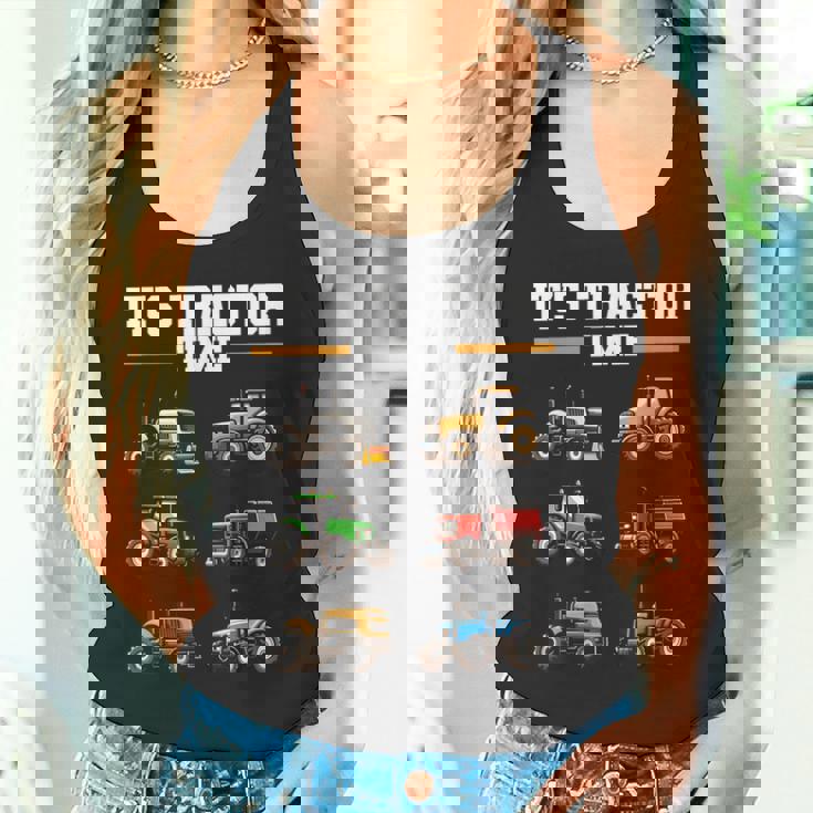 トラクター タイム 農業 男の子 キッズ 農家 農業 トラクター タンクトップ