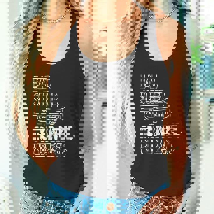 トランペッターのための面白いトランペット格言モチーフ タンクトップ