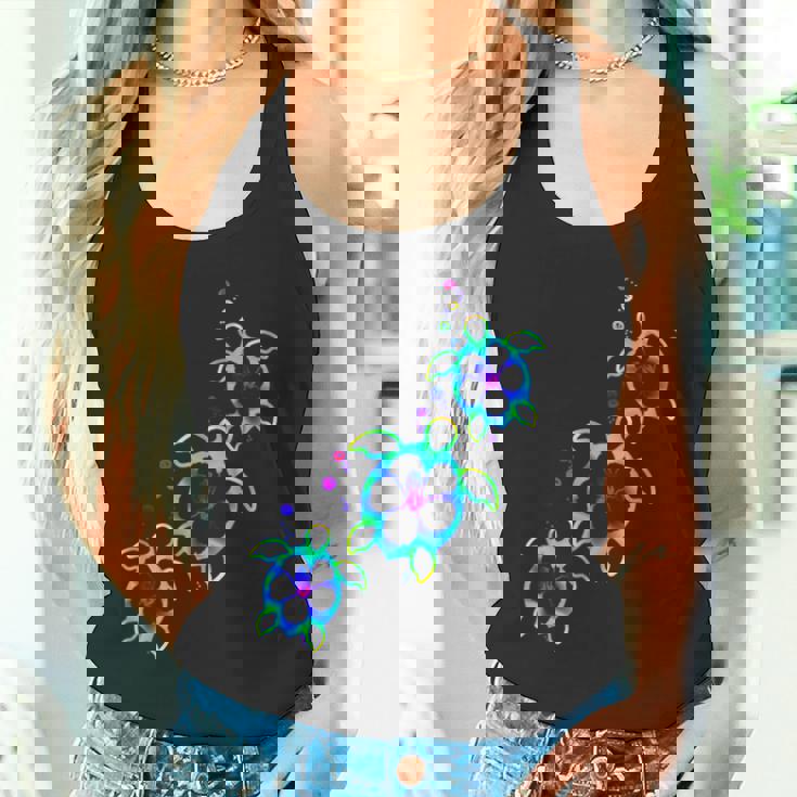 トロピカルカラー ハワイアン ホヌー ウミガメ タンクトップ