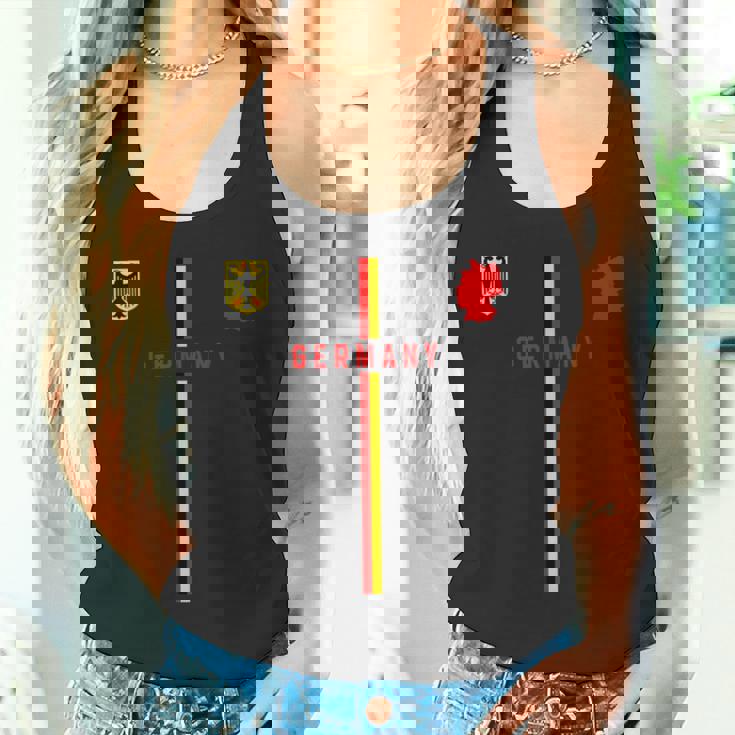 ドイツ国旗、ドイツのシルエットマップ、紋章 タンクトップ