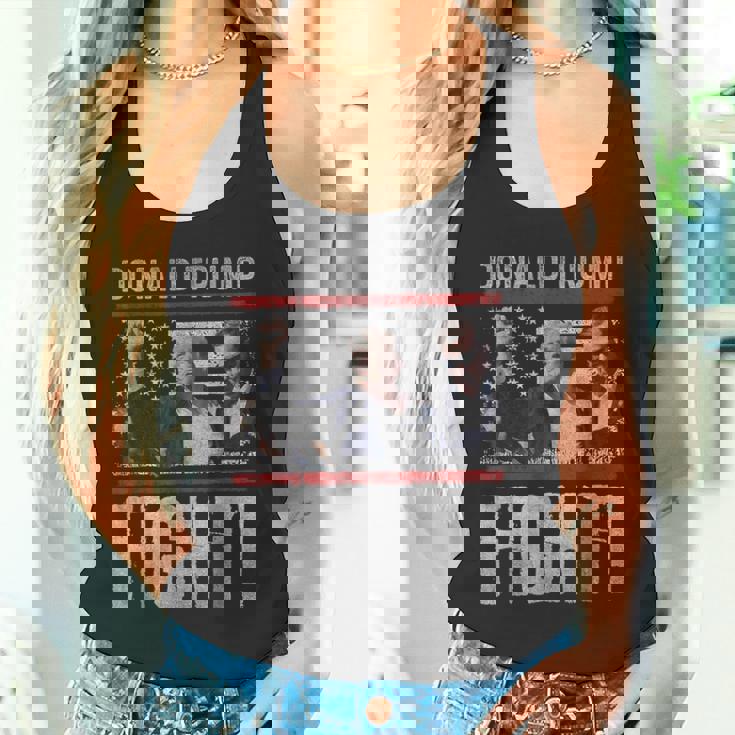 ドナルド・トランプ拳ポンプ We Fight American Flag Trump 2024 タンクトップ