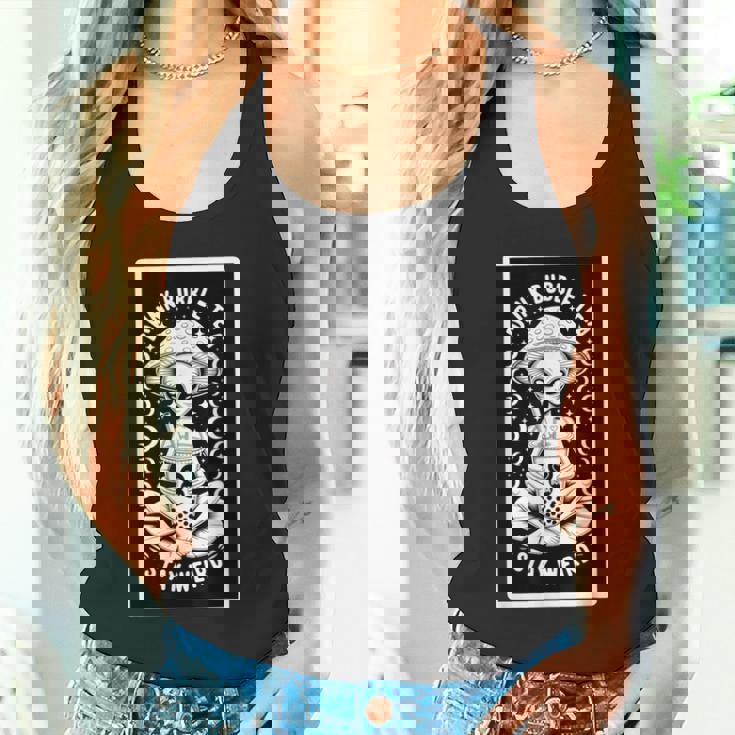 ドリンクタピオカティーステイウィアードエイリアン タンクトップ