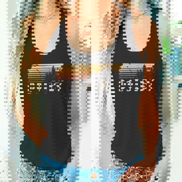 ドルビー、Me ヴィンテージ エバーグリーン サンセット 80年代レトロ タンクトップ