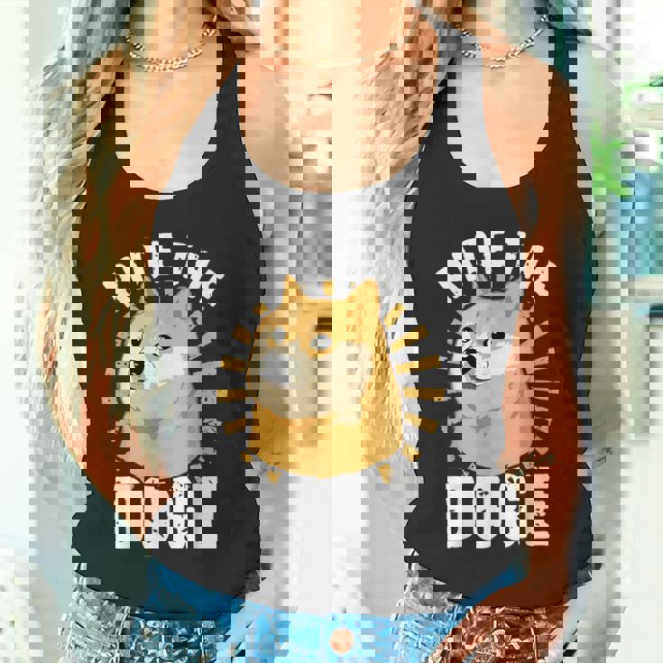 ドージコイン クリプト ライド ザ ドージ 面白い Memecoin タンクトップ