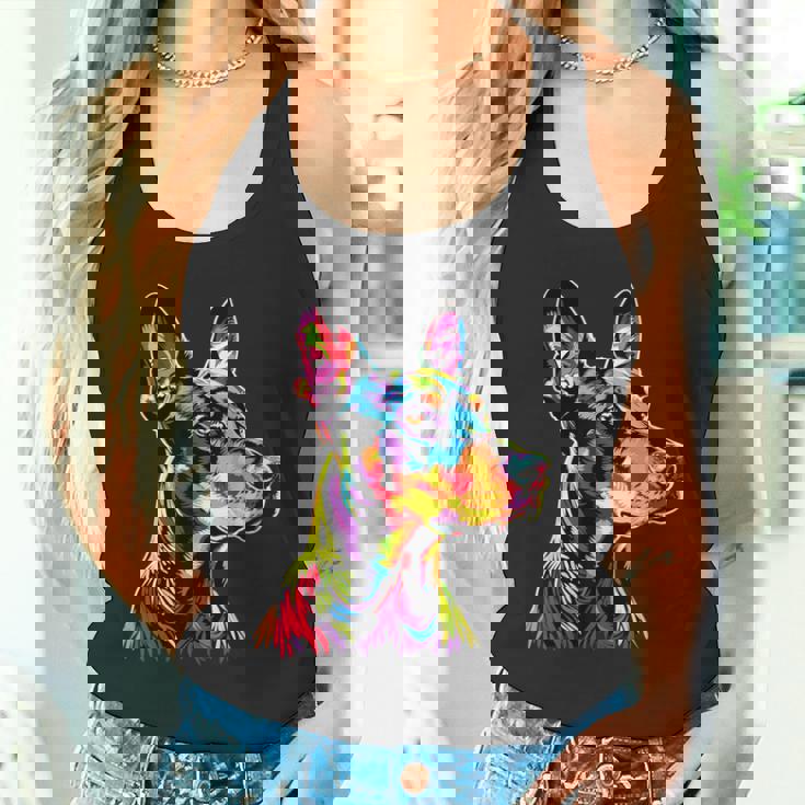 ドーベルマン ドッグ カラフル ポップアート 犬 誇り ドーベルマン タンクトップ