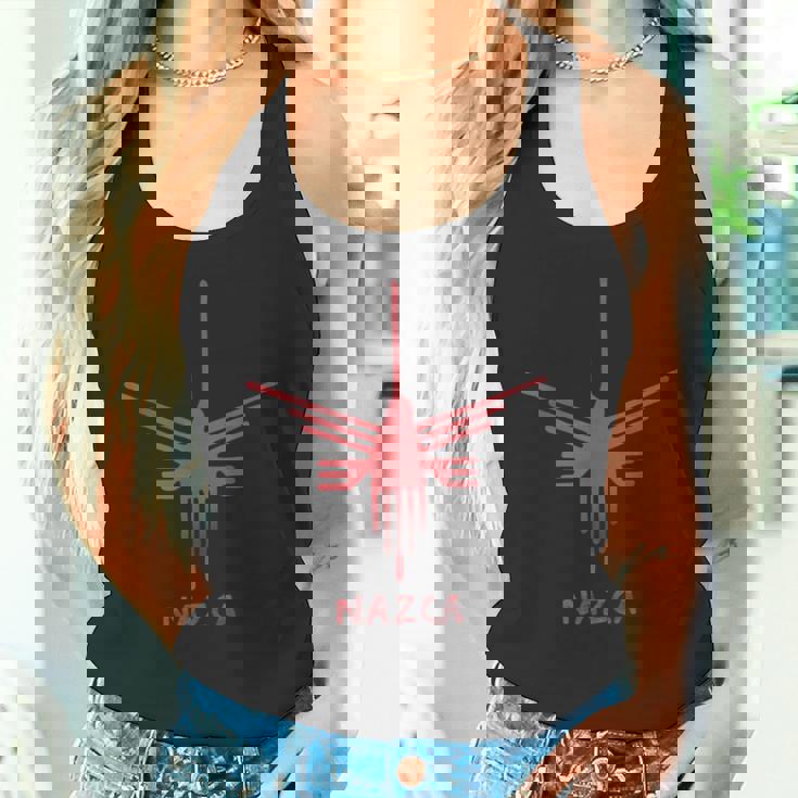 ナスカ ライン ペルー ジオグリフ モンキー 宇宙飛行士 ハチドリ レトロ タンクトップ