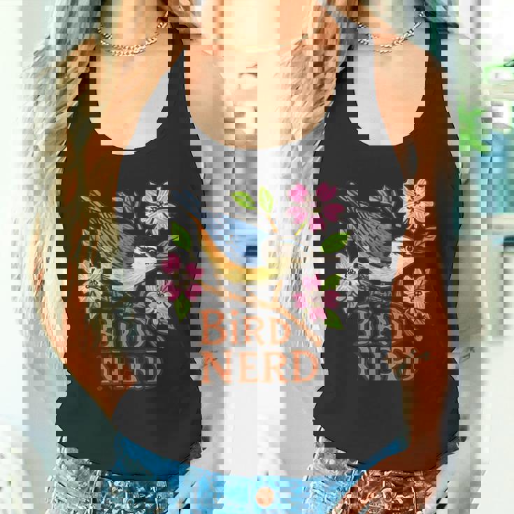 ナツハッチ 鳥 オタク ハナミズキ 木 アート タンクトップ