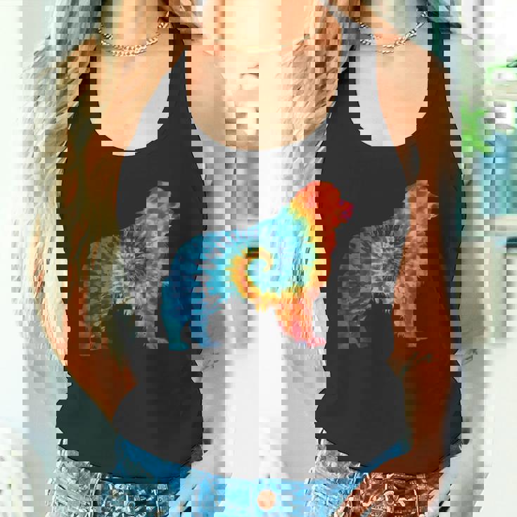 ニューファンドランド犬のレトロなデザイン タンクトップ