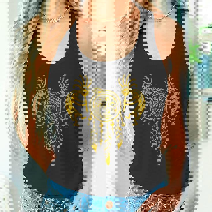 ネイティブアメリカン ココペリ クジラ ドリームキャッチャー 7 ファンファン ファン タンクトップ