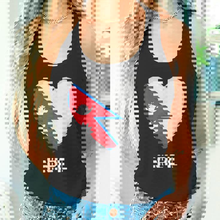 ネパール国旗シャツ タンクトップ