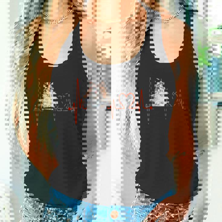 ノルウェージャンフォレストキャットハートビートekg ファニーアイラブマイキャット タンクトップ