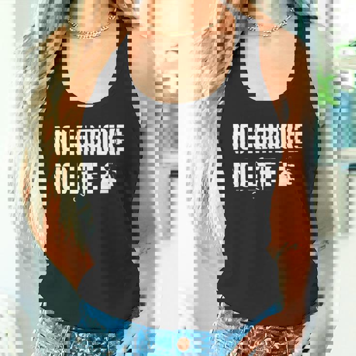 ノーカラオケノーライフ カラオケ好き 歌好き ヒトカラ好き 趣味 カラオケ タンクトップ