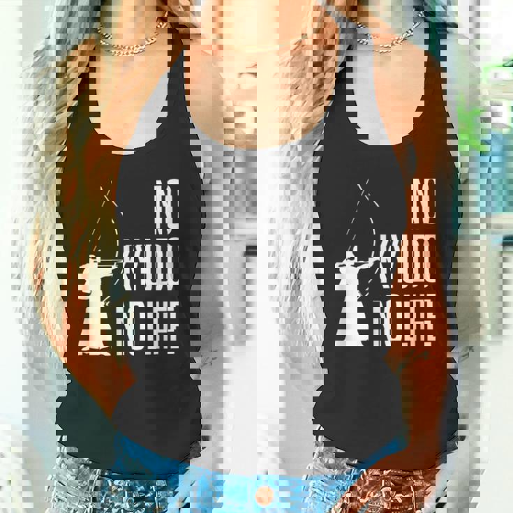 ノー弓道ノーライフ 弓道場 弓術 弓道好き 騎射 歩射 堂射 弓道部 弓道サークル 古武術 和弓 弓道 タンクトップ