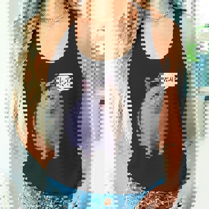 ハァ・キャット・ミーム タンクトップ