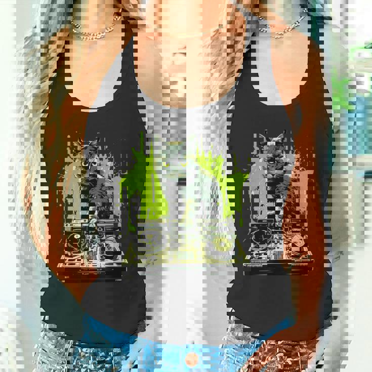 ハウスキャット レインボー Dj 猫 キティ タンクトップ