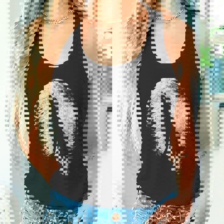 ハウリングウルフ 月光 森 シルエット 荒野 タンクトップ