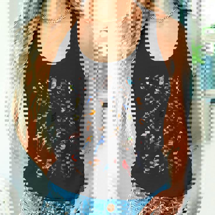 ハシビロコウ カワセミ スズメ 鳥 動物 図 バードウォッチング 贈り物 鳥類学者 生物学者 自然科学 タンクトップ