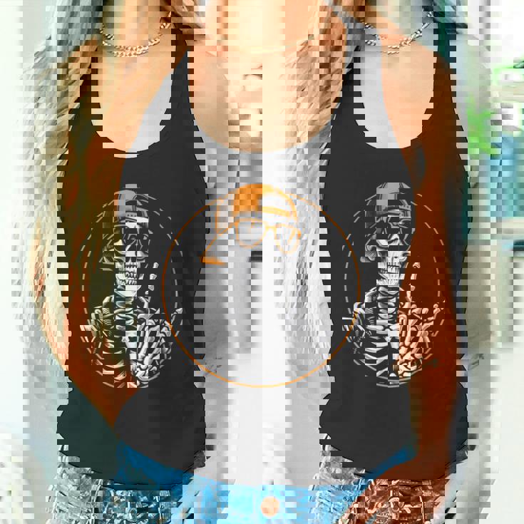 ハロウィン スケルトン ロックハンド ロッカー メンズ ボーイズ ロックミュージック タンクトップ