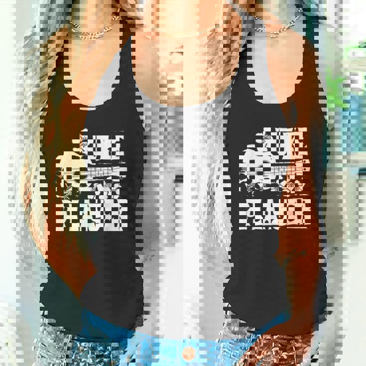 ハワイアン ウクレレ ウケ プレイヤーフラワー タンクトップ