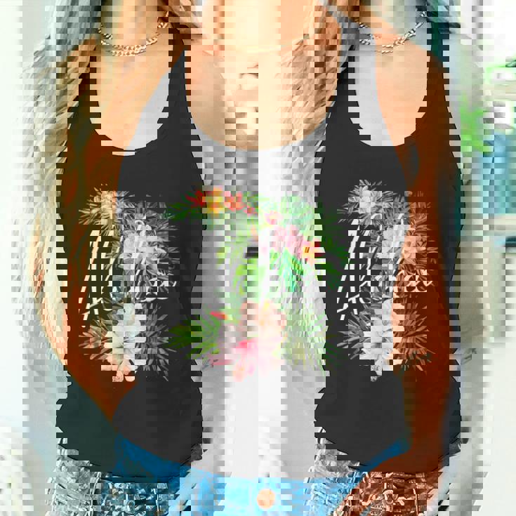 ハワイアンハイビスカスの花 アロハ タンクトップ